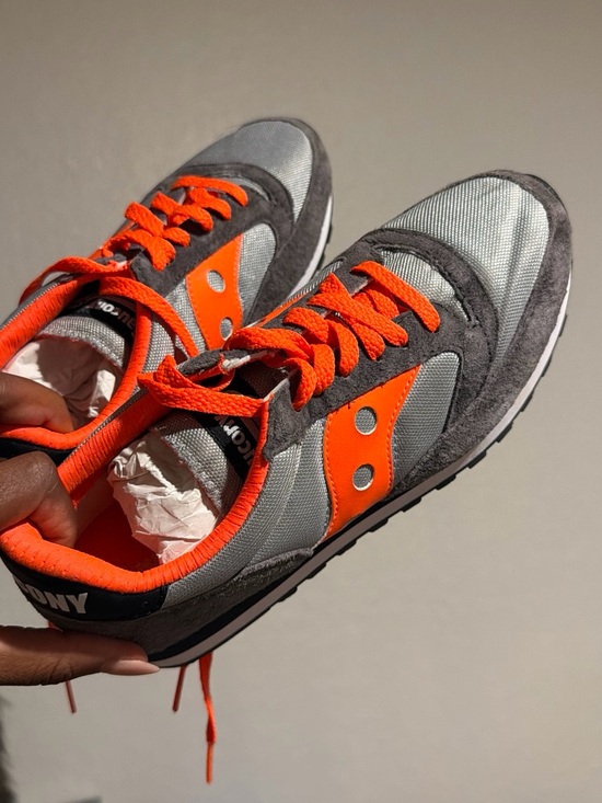 Saucony Shoes - Saucony Gray with Bright Orange Accent Sneakers